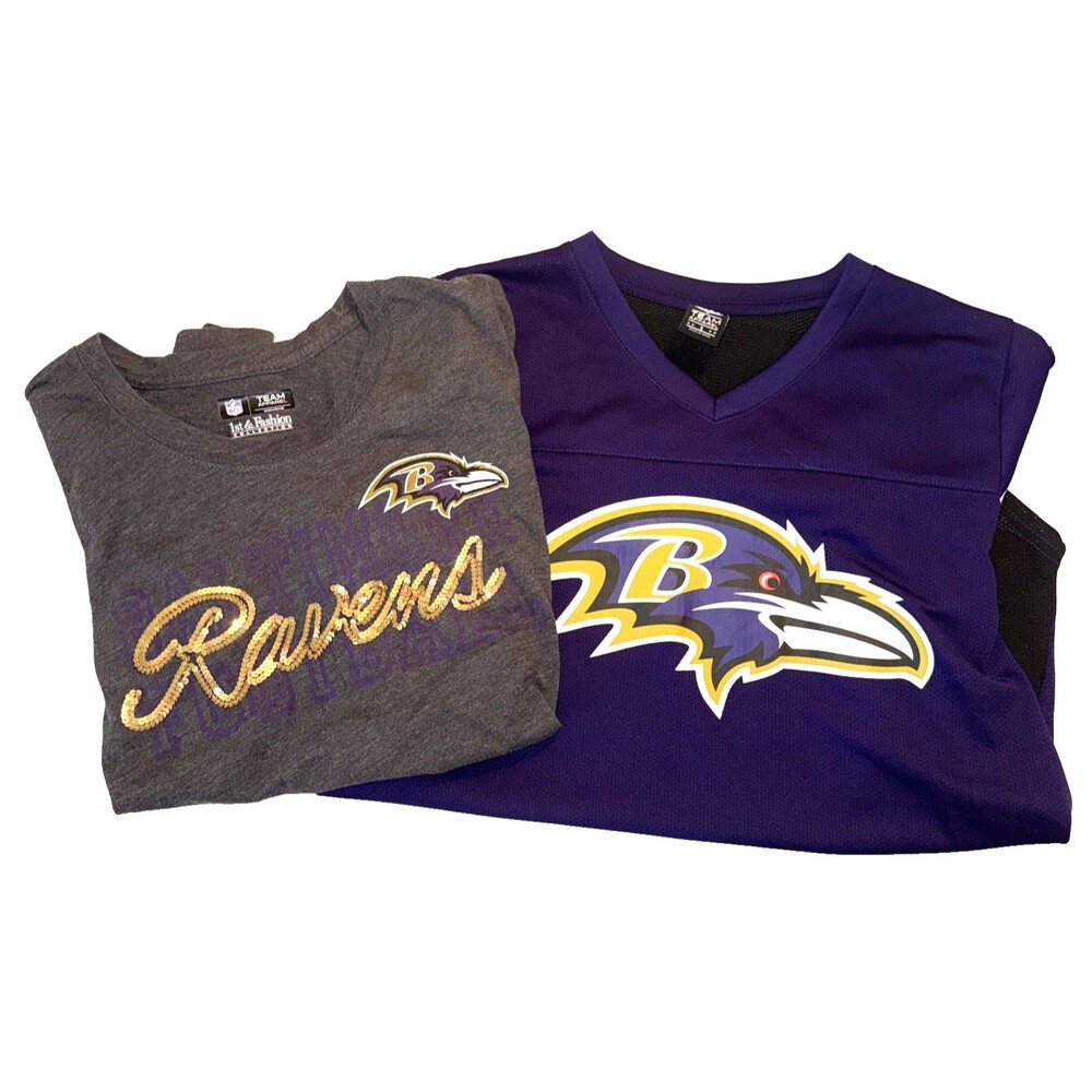 Baltimore Ravens NFL Team Apparel Women's Shirt M/Jersey Sm Sporty Athleisure